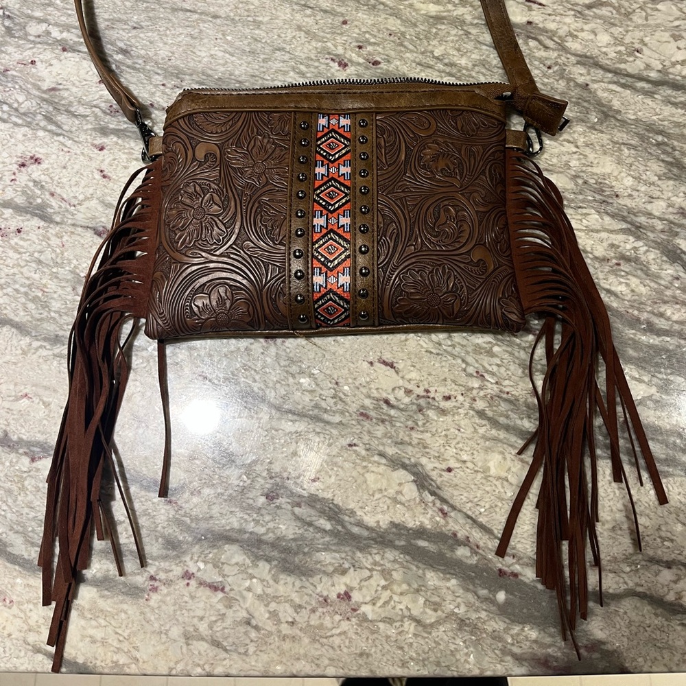Western Leather Crossbody Purse